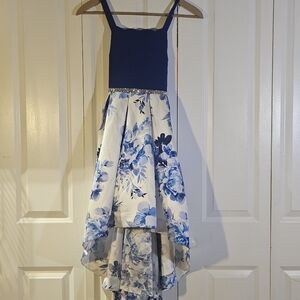 Speechless Girls Formal Dress Size 14 Hi-Low Royal Blue Dance Cruise Wedding EUC